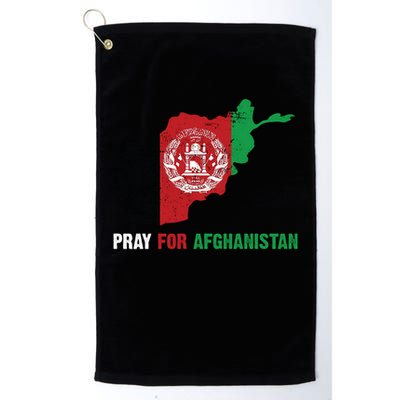Pray For Afghanistan Flag Map Golf Towel