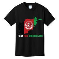 Pray For Afghanistan Flag Map Kids T-Shirt