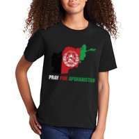 Pray For Afghanistan Flag Map Kids T-Shirt