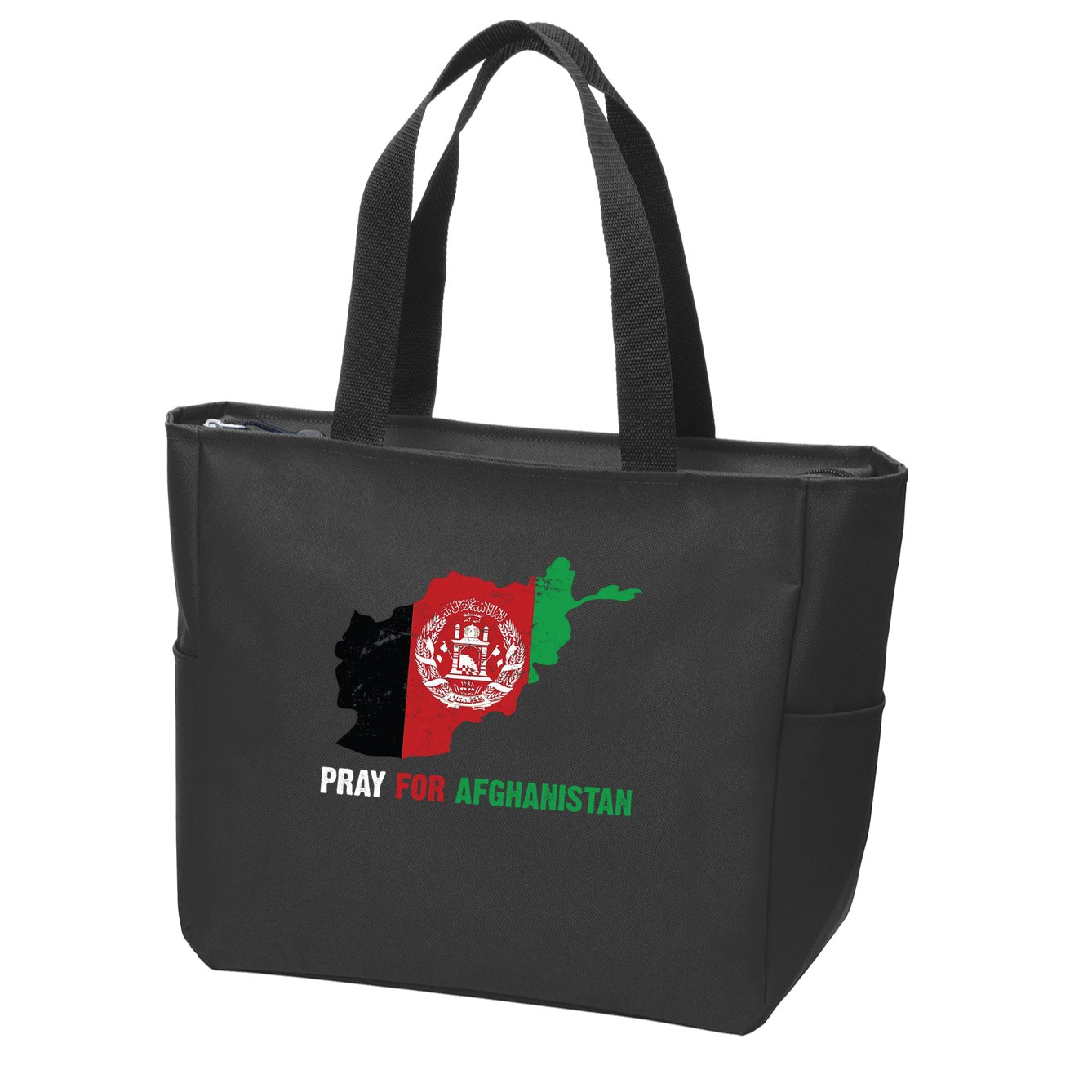 Pray For Afghanistan Flag Map Zip Tote Bag