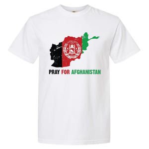 Pray For Afghanistan Flag Map Garment-Dyed Heavyweight T-Shirt