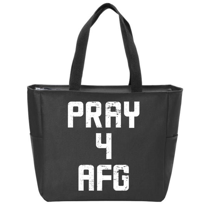 Pray For AFG Afghanistan Zip Tote Bag