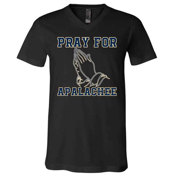 Pray For Apalachee Apalachee High School Strong V-Neck T-Shirt