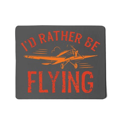 Pilot Flying Aviator Flight Airplane Lovers Aviation Mousepad