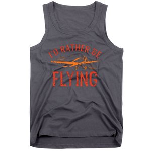 Pilot Flying Aviator Flight Airplane Lovers Aviation Tank Top