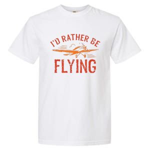 Pilot Flying Aviator Flight Airplane Lovers Aviation Garment-Dyed Heavyweight T-Shirt