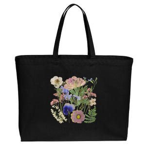 Pressed Flower Art It Is Well With My Soul Love Like Jesus Premium Cotton Canvas Jumbo Tote