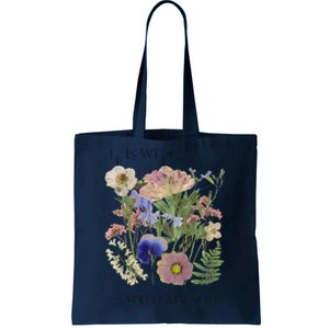 Pressed Flower Art It Is Well With My Soul Love Like Jesus Premium Tote Bag