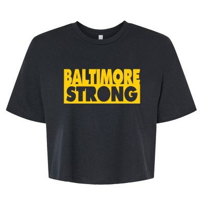 Pray For Baltimore Bridge Baltimore Strong Bella+Canvas Jersey Crop Tee