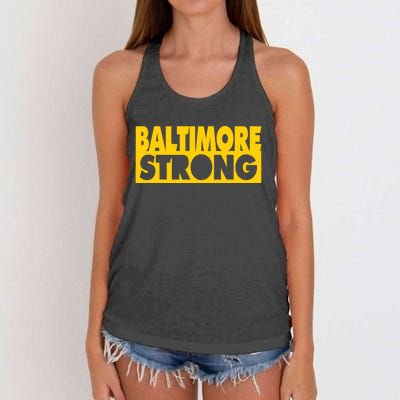 Pray For Baltimore Bridge Baltimore Strong Women's Knotted Racerback Tank