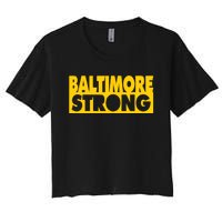 Pray For Baltimore Bridge Baltimore Strong Women's Crop Top Tee