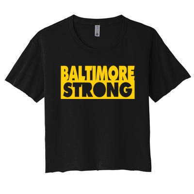 Pray For Baltimore Bridge Baltimore Strong Women's Crop Top Tee