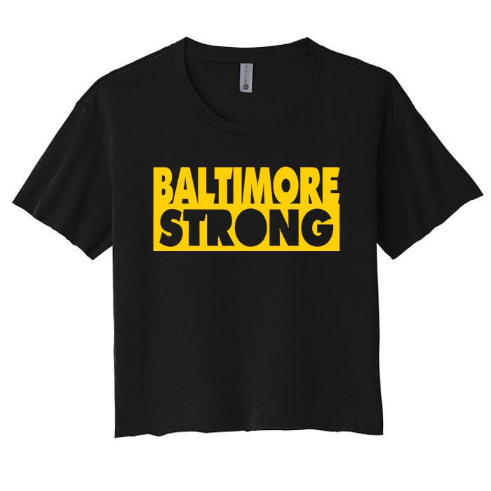 Pray For Baltimore Bridge Baltimore Strong Women's Crop Top Tee