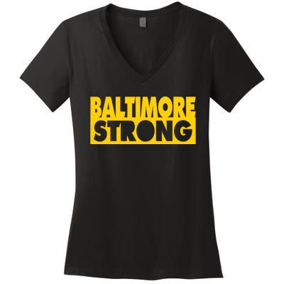 Pray For Baltimore Bridge Baltimore Strong Women's V-Neck T-Shirt