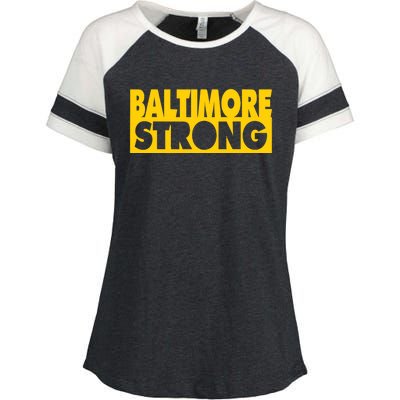 Pray For Baltimore Bridge Baltimore Strong Enza Ladies Jersey Colorblock Tee