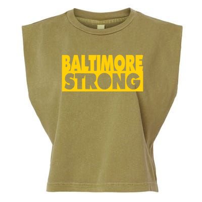 Pray For Baltimore Bridge Baltimore Strong Garment-Dyed Women's Muscle Tee