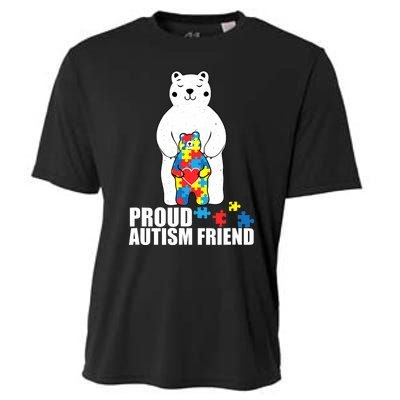 Proud Friend Bear Autism Awareness Love Autistic Cooling Performance Crew T-Shirt