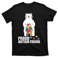 Proud Friend Bear Autism Awareness Love Autistic T-Shirt