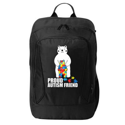 Proud Friend Bear Autism Awareness Love Autistic City Backpack