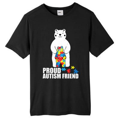 Proud Friend Bear Autism Awareness Love Autistic Tall Fusion ChromaSoft Performance T-Shirt