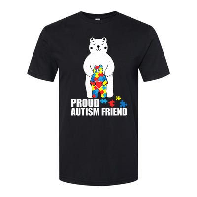 Proud Friend Bear Autism Awareness Love Autistic Softstyle CVC T-Shirt