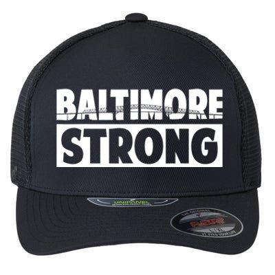 Pray For Baltimore Bridge Baltimore Strong Flexfit Unipanel Trucker Cap