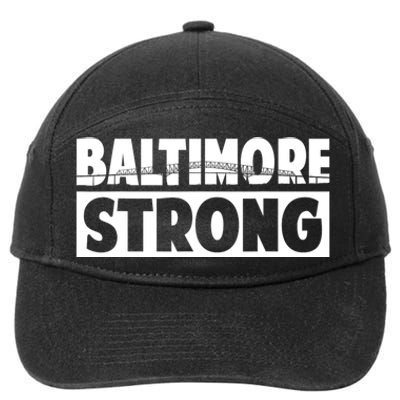 Pray For Baltimore Bridge Baltimore Strong 7-Panel Snapback Hat