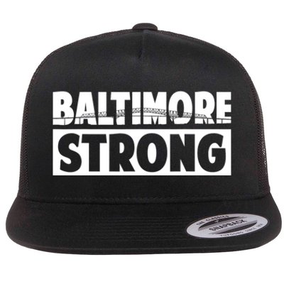 Pray For Baltimore Bridge Baltimore Strong Flat Bill Trucker Hat