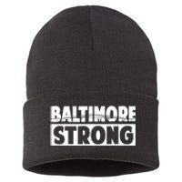 Pray For Baltimore Bridge Baltimore Strong Sustainable Knit Beanie