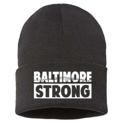 Pray For Baltimore Bridge Baltimore Strong Sustainable Knit Beanie