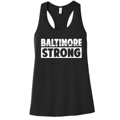 Pray For Baltimore Bridge Baltimore Strong Women's Racerback Tank