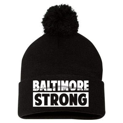 Pray For Baltimore Bridge Baltimore Strong Pom Pom 12in Knit Beanie