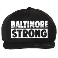 Pray For Baltimore Bridge Baltimore Strong Wool Snapback Cap