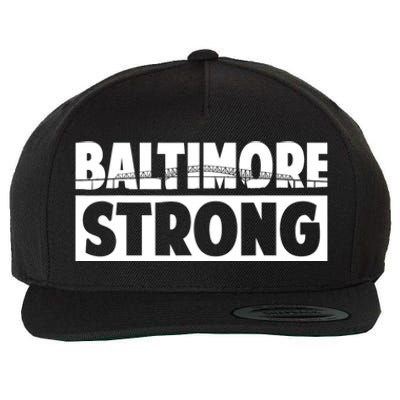 Pray For Baltimore Bridge Baltimore Strong Wool Snapback Cap