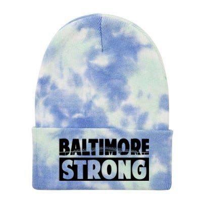 Pray For Baltimore Bridge Baltimore Strong Tie Dye 12in Knit Beanie