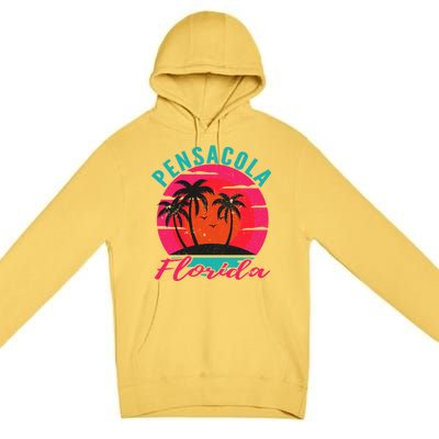 Pensacola Florida Beach Vacation Sunset Gift Premium Pullover Hoodie