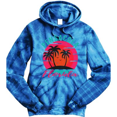 Pensacola Florida Beach Vacation Sunset Gift Tie Dye Hoodie