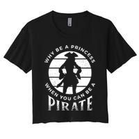 Pirate Freebooter Buccaneer Caribbean Adventure Women's Crop Top Tee