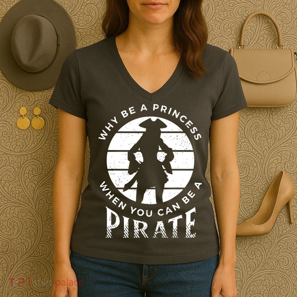 Pirate Freebooter Buccaneer Caribbean Adventure Women's V-Neck T-Shirt