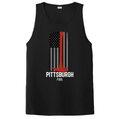 Pittsburgh Fire Bureau Pennsylvania Fire Rescue Red Line Gift PosiCharge Competitor Tank