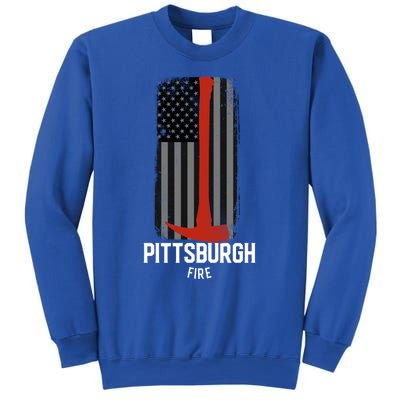 Pittsburgh Fire Bureau Pennsylvania Fire Rescue Red Line Gift Sweatshirt