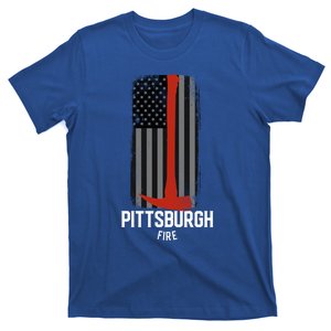 Pittsburgh Fire Bureau Pennsylvania Fire Rescue Red Line Gift T-Shirt