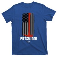 Pittsburgh Fire Bureau Pennsylvania Fire Rescue Red Line Gift T-Shirt