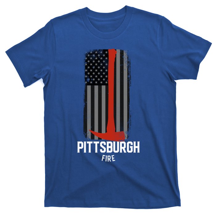 Pittsburgh Fire Bureau Pennsylvania Fire Rescue Red Line Gift T-Shirt