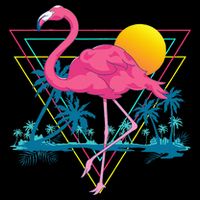 Pink Flamingo Beach Summer Vibes Palm Trees Tropical Summer 16oz Travel Tumbler