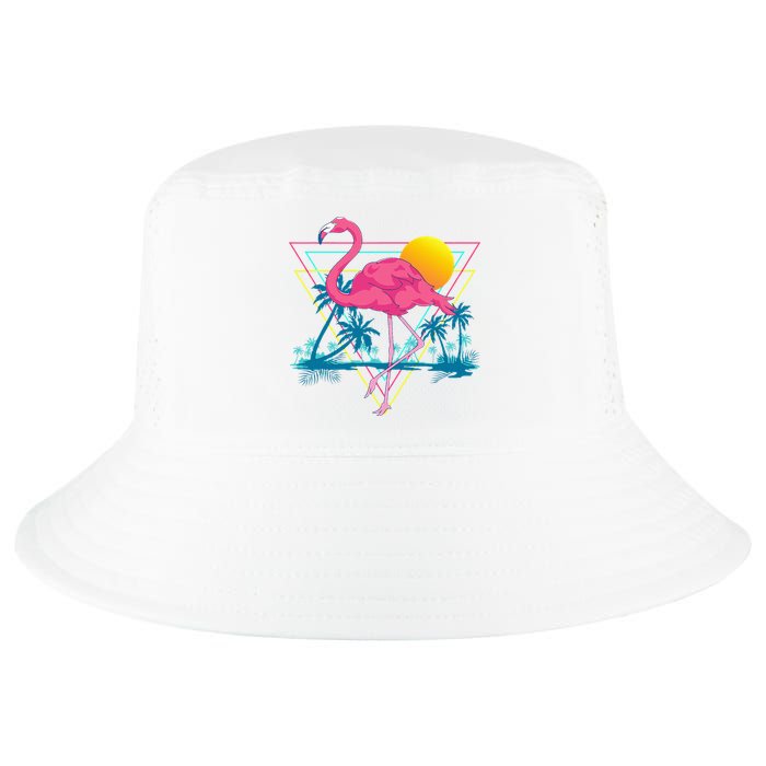 Pink Flamingo Beach Summer Vibes Palm Trees Tropical Summer Cool Comfort Performance Bucket Hat