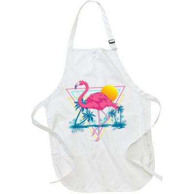 Pink Flamingo Beach Summer Vibes Palm Trees Tropical Summer Apron