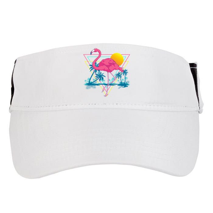 Pink Flamingo Beach Summer Vibes Palm Trees Tropical Summer Adult Drive Performance Visor