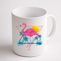Pink Flamingo Beach Summer Vibes Palm Trees Tropical Summer Mug