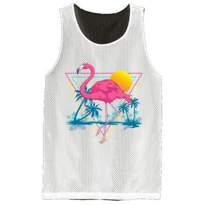 Pink Flamingo Beach Summer Vibes Palm Trees Tropical Summer Mesh Reversible Basketball Jersey Tank